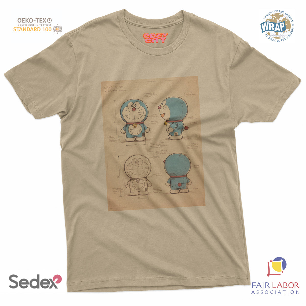 maglietta t-shirt- gatto spaziale giapponese progetto