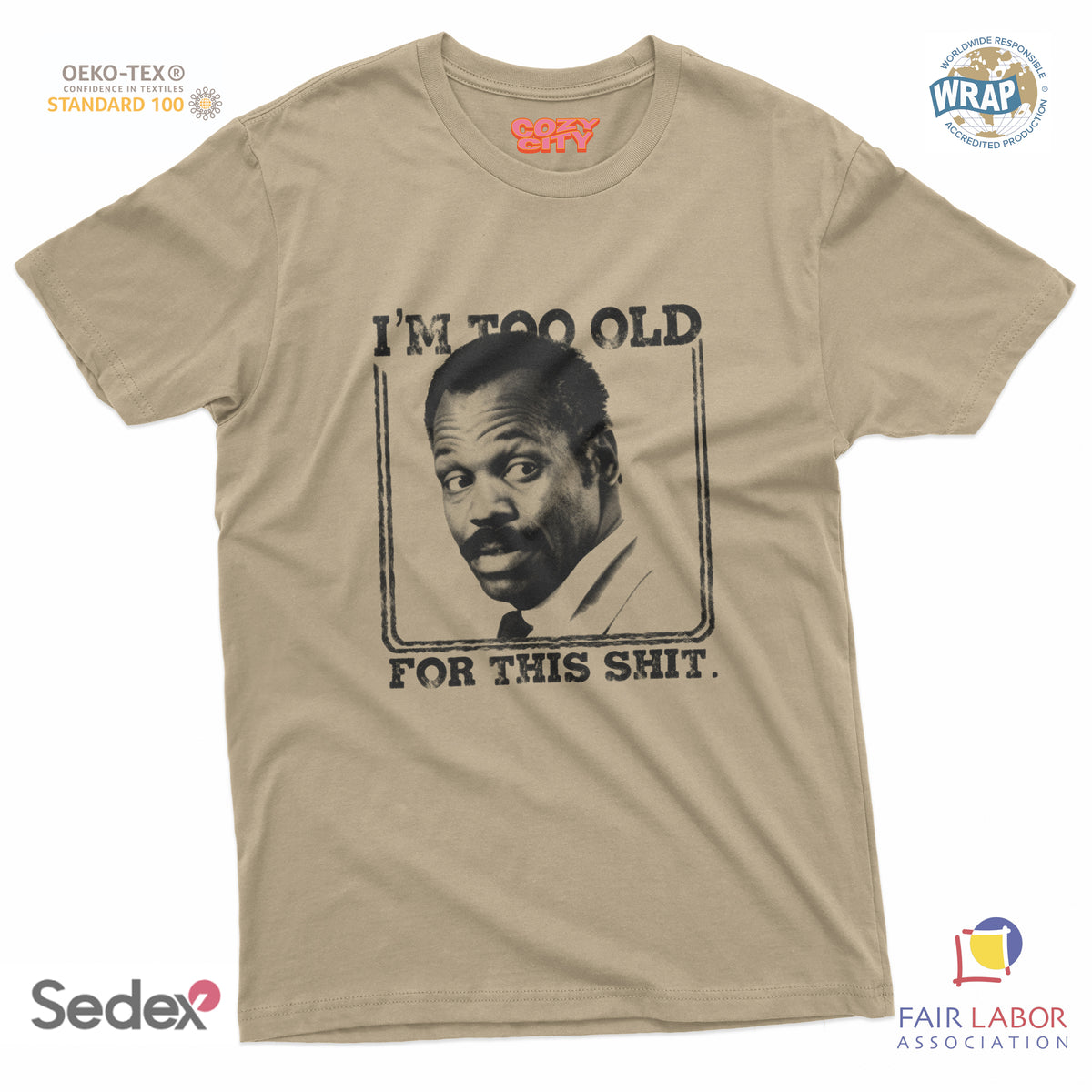 maglietta t-shirt- i m too old for this shit