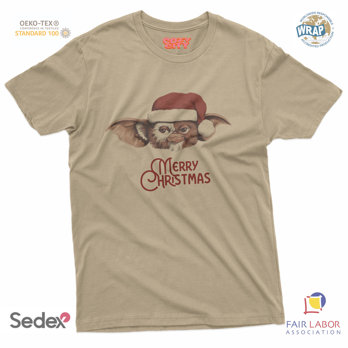 maglietta t-shirt- merry christmas mostro