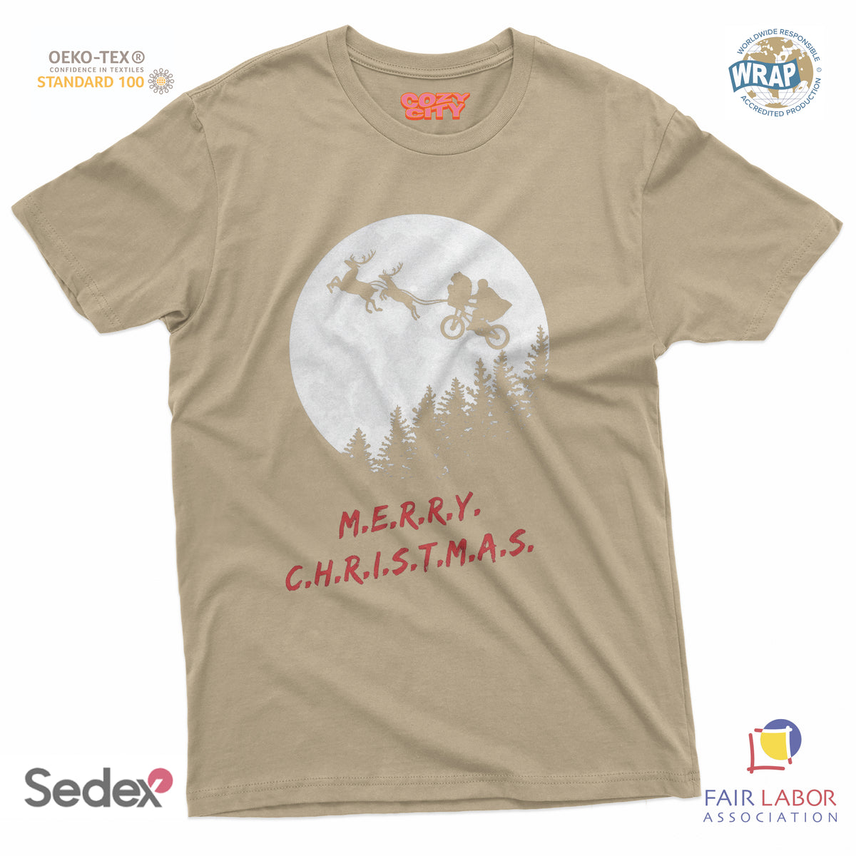 maglietta t-shirt- merry shristmas alien