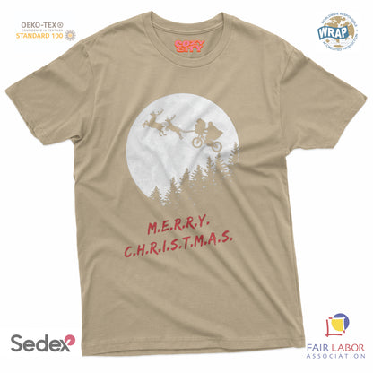 maglietta t-shirt- merry shristmas alien