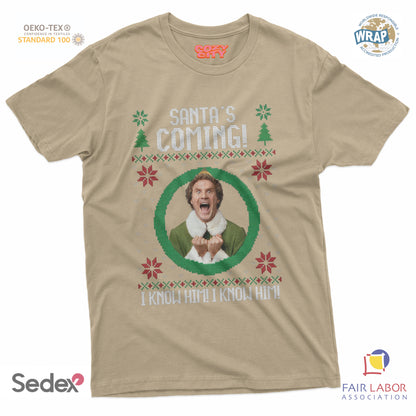 maglietta t-shirt- santa s coming