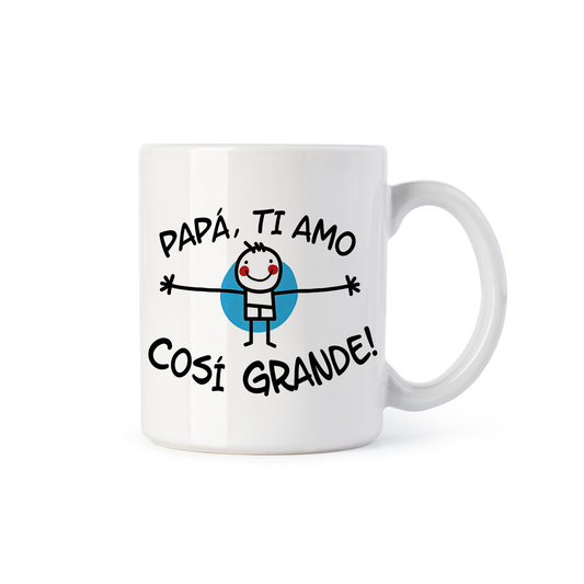tazza Mug- papà ti amo così grande bambino festa del papà