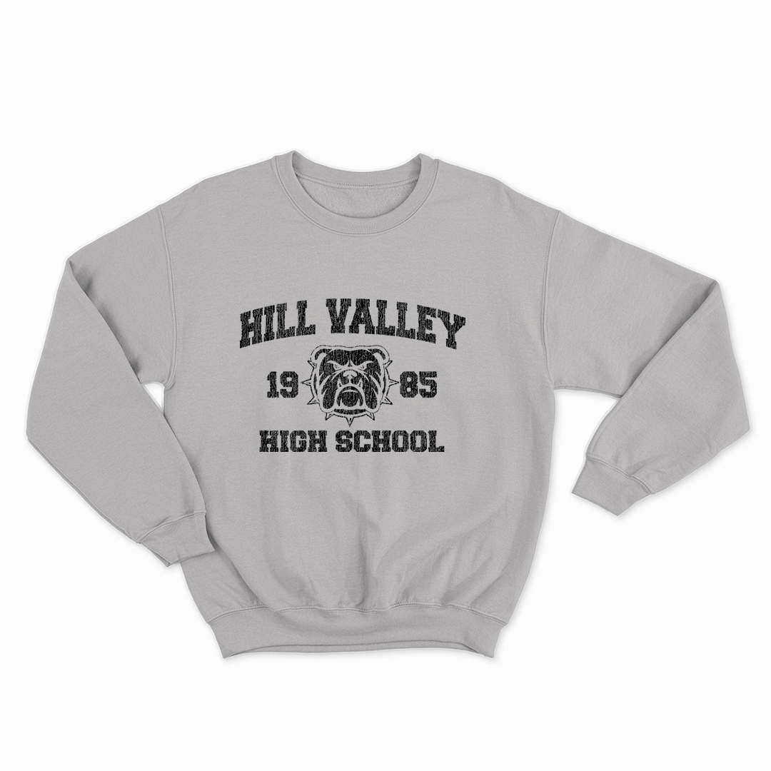 felpa con girocollo unisex- h valley high school 1985 future