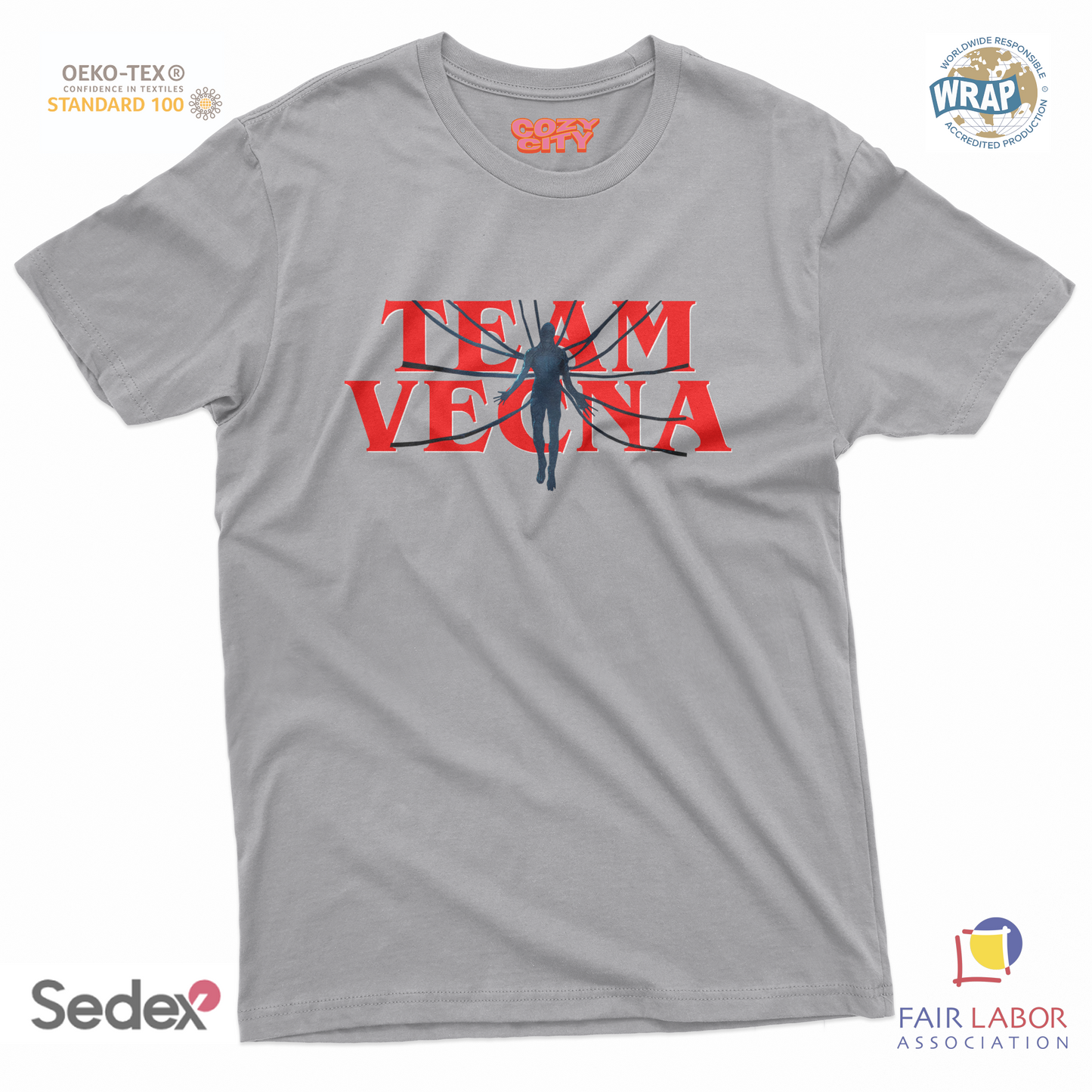 maglietta t-shirt- team mostro stranger